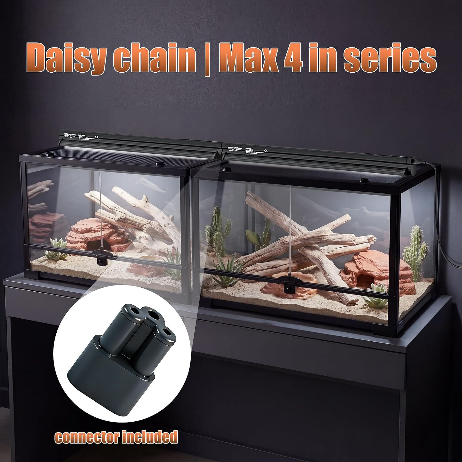T5 UVB 10.0 Reptile Light Fixture Combo Kit (12Inch) | 8W UVB 10.0 Light Bar with T5 HO Terrarium Hood Light Fixture for Desert Reptiles, Bearded Dragons, Lizards, Tortoises thumbnail 4